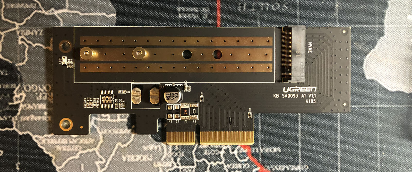 M.2 NVME转PCIE 拓展卡细节 1