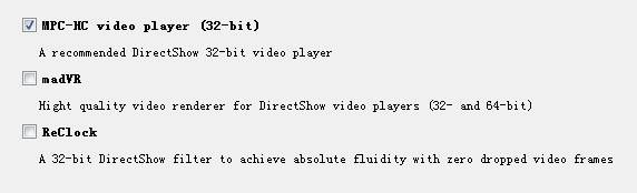 自带的MPC-HC播放器可以不用安装