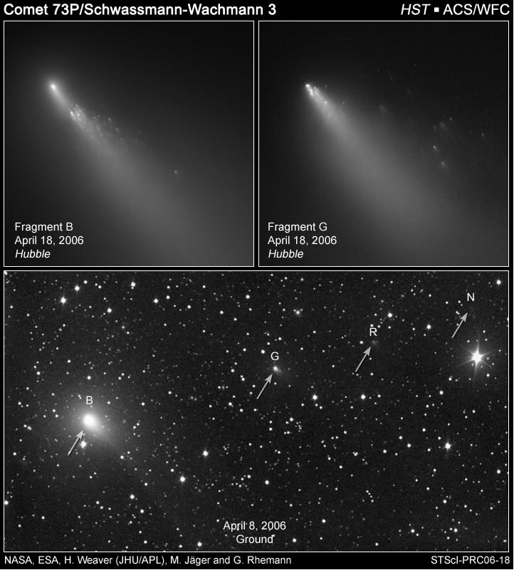 彗星73P/Schwassmann-Wachmann3的解体画面